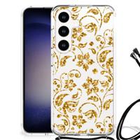 Samsung Galaxy S24 Case Gouden Bloemen - thumbnail