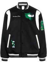 PUMA cartoon-patch button-up bomber jacket - Noir