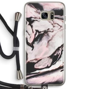 Roze stroom: Samsung Galaxy S7 Edge Transparant Hoesje met koord