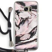 Roze stroom: Samsung Galaxy S7 Edge Transparant Hoesje met koord