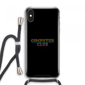Retro: iPhone XS Max Transparant Hoesje met koord