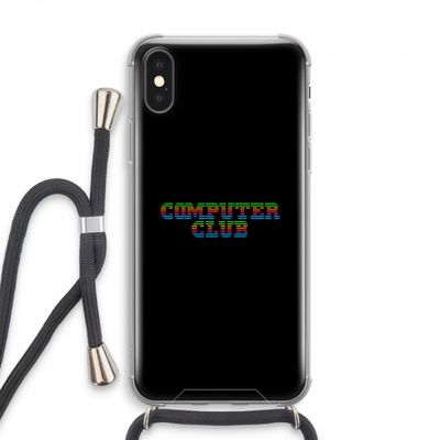 Retro: iPhone XS Max Transparant Hoesje met koord