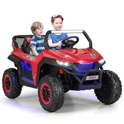 2-Zits Kinderauto met 2,4G Afstandsbediening 12V Kinder UTV met Muziek en Koplamp 2-4 km/u voor Kinderen Vanaf 3 Jaar
