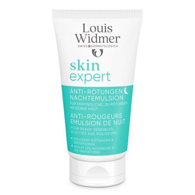 Louis Widmer Skin Expert Anti-Roodheid Nachtemulsie Zonder Parfum 50ml