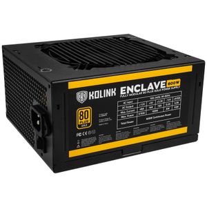 Kolink KL-G600FM power supply unit 600 W 20+4 pin ATX ATX Zwart