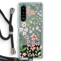 Botanical sweet flower heaven: Sony Xperia 5 III Transparant Hoesje met koord