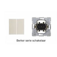 Berker S1 serieschakelaar met drukknop creme glanzend