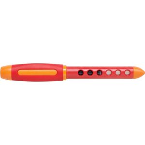 Faber Castell vulpen Scribolino A links 13 cm RVS rood