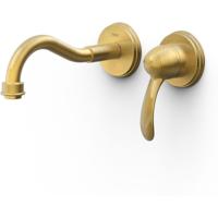 Wastafelkraan Tres Clasic | Inbouw | Mengkraan | Incl.Inbouwdeel | Vintage | Messing oud