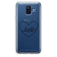 Best heart black: Samsung Galaxy A6 (2018) Transparant Hoesje