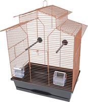 Interzoo vogelkooi Iza 2 koper/zwart - Gebr de boon
