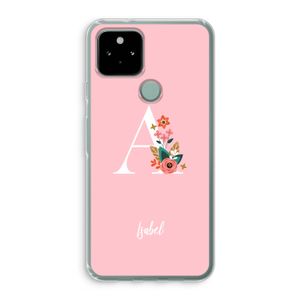 Pink Bouquet: Google Pixel 5 Transparant Hoesje