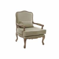 Leunstoel DKD Home Decor Bruin Beige Hout Canvas 70 x 62 x 95 cm