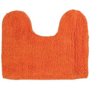 MSV WC/Badkamerkleed/badmat voor op de vloer - oranje - 45 x 35 cm   -