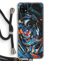 Black Unicorn: Samsung Galaxy A22 5G Transparant Hoesje met koord