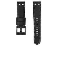 Horlogeband TW Steel CEB107 Leder Zwart 22mm