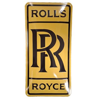 Rolls Royce Logo Emaille Bord - 60 x 30cm