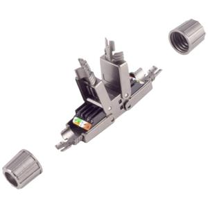 BKL Electronic 10121214 LSA-verbinder, zonder gereedschap, quick, STP, Cat. CAT. 6A Zwart Inhoud: 1 stuk(s)