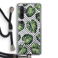 Geometrische jungle: Xiaomi Mi Note 10 Pro Transparant Hoesje met koord
