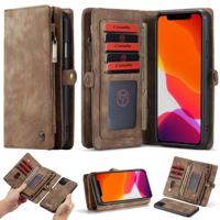 CaseMe-008 afneembare multifunctionele horizontale Flip lederen draagtas met kaartsleuf & houder & rits portemonnee & fotolijstjes voor iPhone XI Max