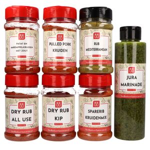 BBQ Kruiden Pakket | Rubs, Sauzen en Marinade | 7 producten