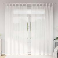 Gordijnen voile met roedezakken 2 st wit Gordijnen voile met roedezakken 2 st wit