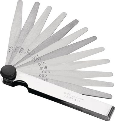 Promat Voelermaat | bladsterkte 0,05-2,0 mm | staal | lengte 100 mm aantal bladen 21 st. - 4000851423 - 4000851423