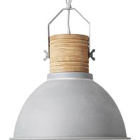 Brilliant Frieda 93630/70 Hanglamp LED E27 60 W Beton-grijs, Hout