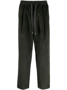 Yoshiokubo pantalon en coton à taille à lien de resserrage - Vert