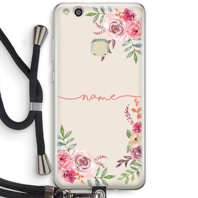 Rozen: Huawei Ascend P10 Lite Transparant Hoesje met koord