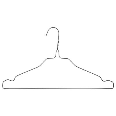 5Five Kledinghangers - 25x stuks - metaal - zwart - 40 x 20 cm - kleerhangers