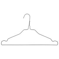 5Five Kledinghangers - 25x stuks - metaal - zwart - 40 x 20 cm - kleerhangers
