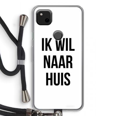 Ik wil naar huis: Pixel 4a Transparant Hoesje met koord