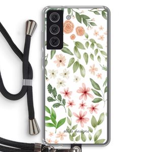 Botanical sweet flower heaven: Samsung Galaxy S21 FE Transparant Hoesje met koord