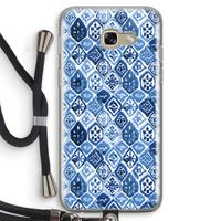 Blauw motief: Samsung Galaxy A5 (2017) Transparant Hoesje met koord