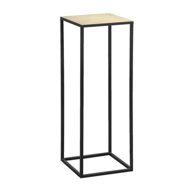 Leen Bakker - Plantentafel Hugo - Zwart/goudkleur - 70x25x25 Cm - Metaal - Goudkleurig