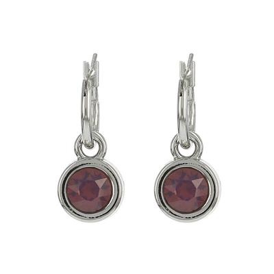 Biba Hang Oorbellen met Swarovski Steentje Cyclamen Opal