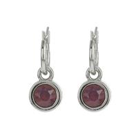 Biba Hang Oorbellen met Swarovski Steentje Cyclamen Opal