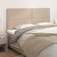 Hoofdborden 4 st 90x5x78/88 cm kunstleer cappuccinokleurig