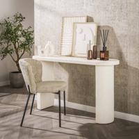 LifestyleFurn Ovale Sidetable 'Macie' Marmercomposiet, 140cm