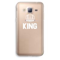 King zwart: Samsung Galaxy J3 (2016) Transparant Hoesje - thumbnail