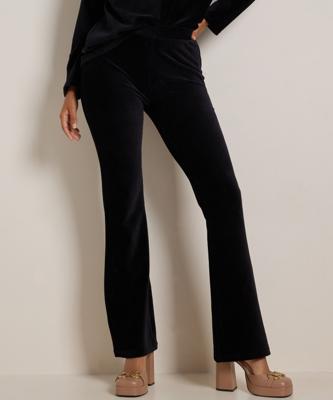 flared fit broek rib velvet
