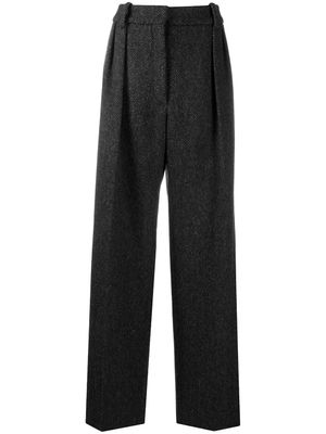 Valentino Garavani pantalon de tailleur à motif de chevrons - Gris