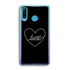 Best heart black: Huawei P30 Lite Transparant Hoesje