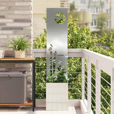 Tuinplant met Decoratief Paneel Zilver 32 x 140 cm