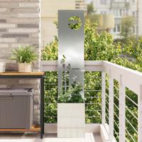 Tuinplant met Decoratief Paneel Zilver 32 x 140 cm