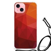 Shockproof Case voor iPhone 15 Plus Polygon Red - thumbnail