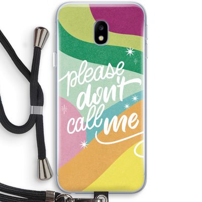 Don't call: Samsung Galaxy J3 (2017) Transparant Hoesje met koord