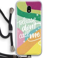 Don't call: Samsung Galaxy J3 (2017) Transparant Hoesje met koord