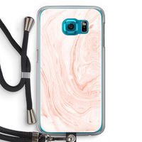 Peach bath: Samsung Galaxy S6 Transparant Hoesje met koord